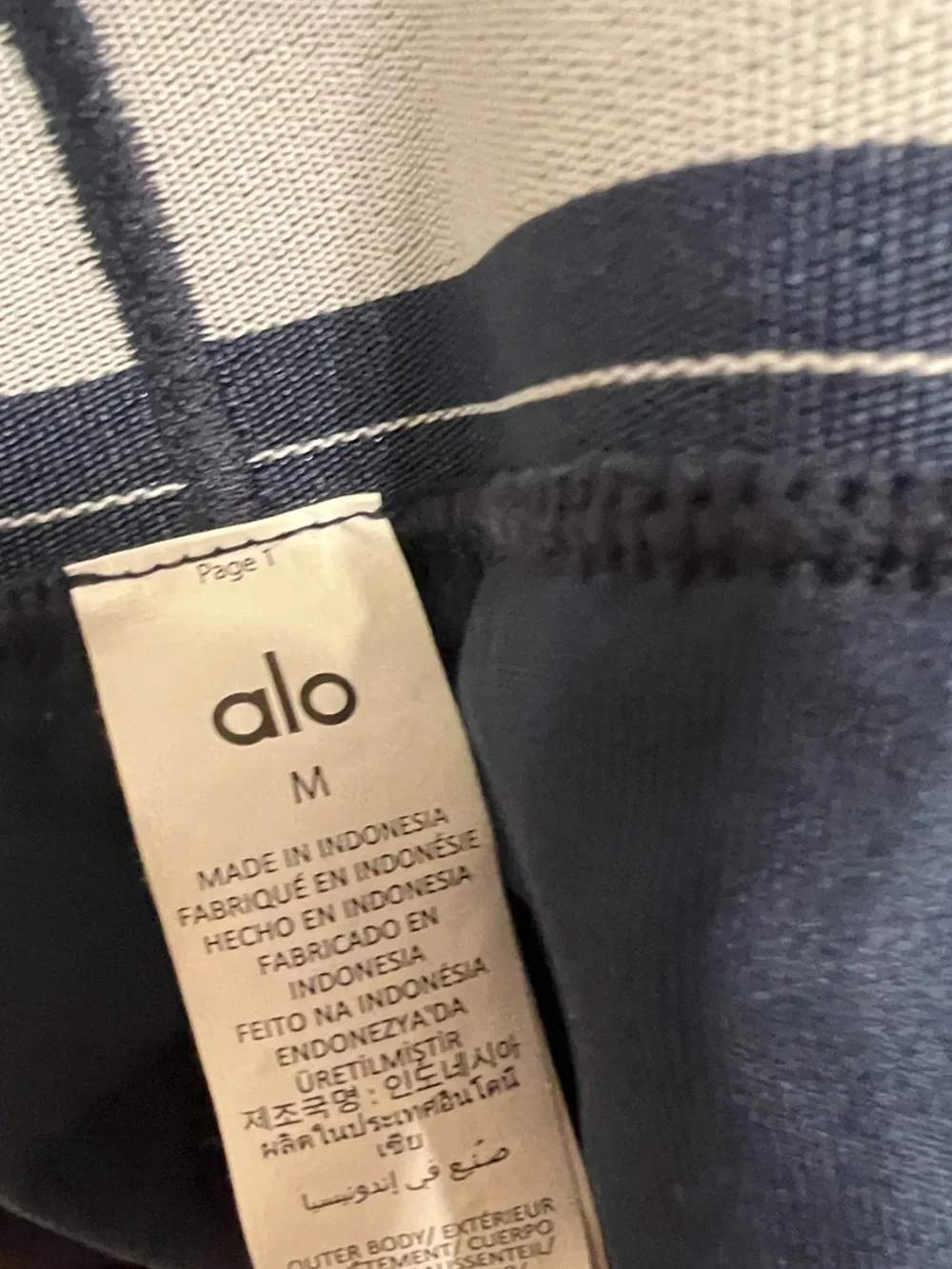 ALO Yoga Navy Athletic Skort with Logo Waistband